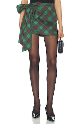 Show Me Your Mumu Iva Bow Skirt in Mistletoe Plaid from Revolve.com | Revolve Clothing (Global)