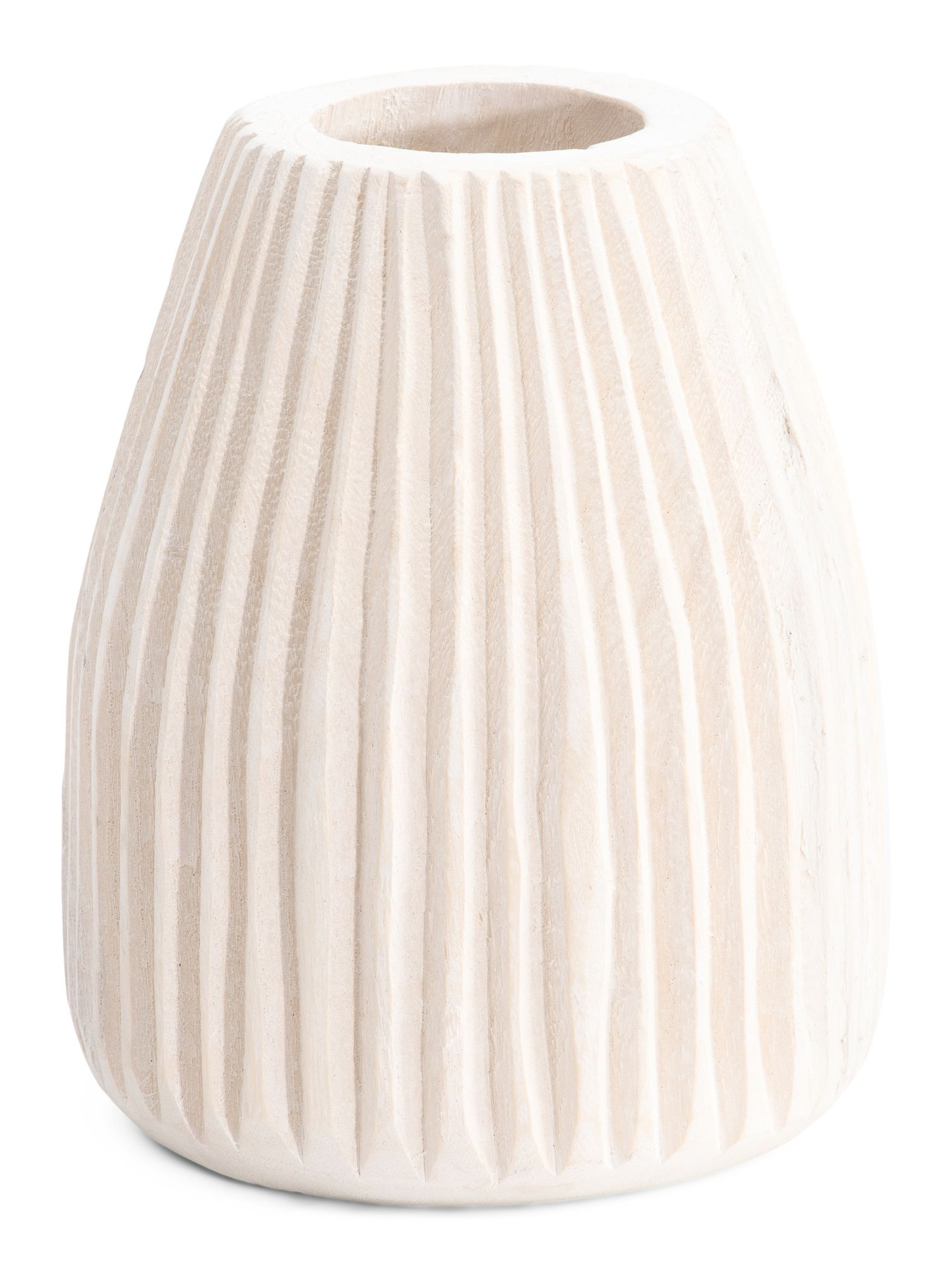 8in Wood Ridged Vase | Mother's Day Gifts | Marshalls | Marshalls