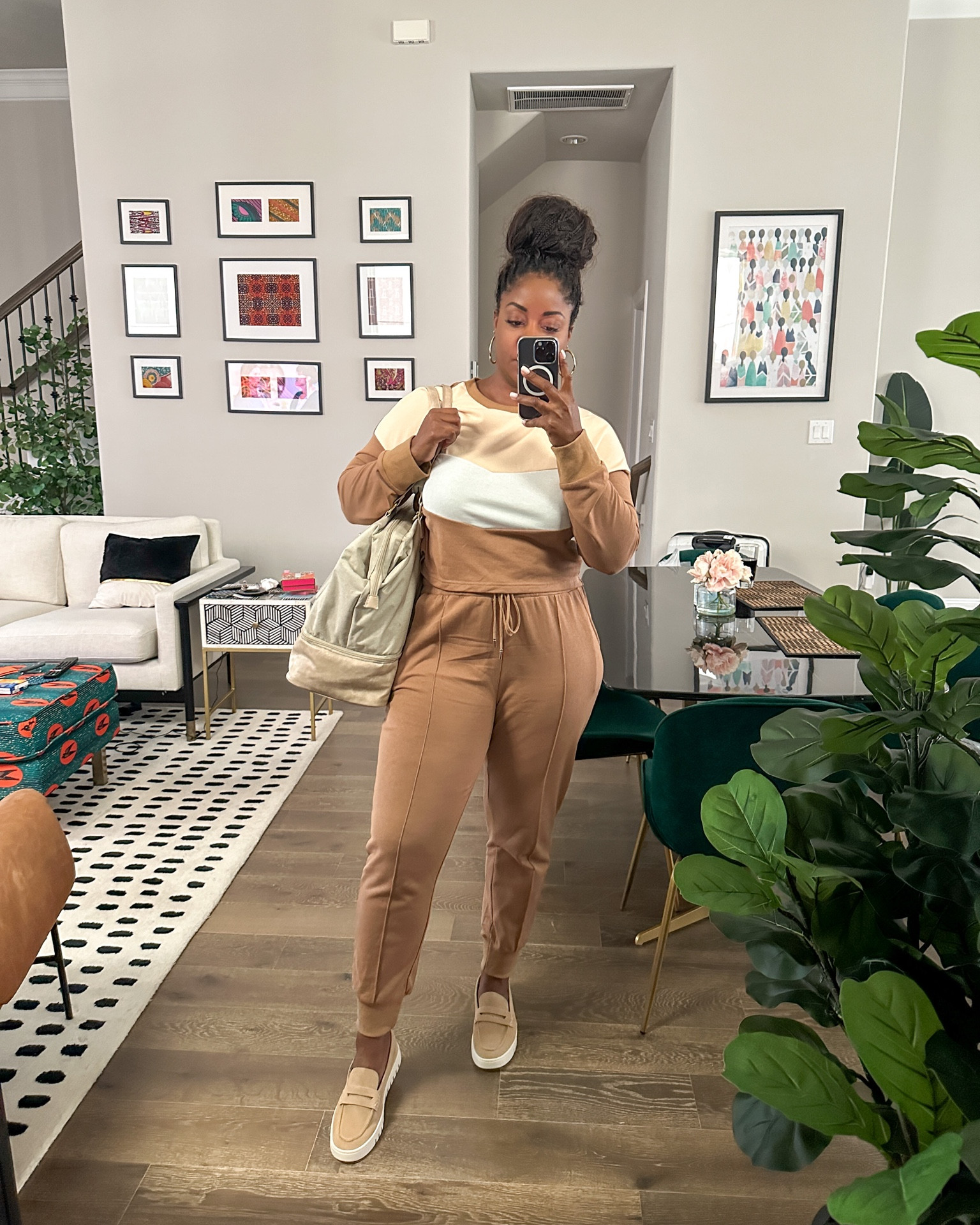 This is probably the most stylish travel outfit I’ve worn in recent memory. 🤎 TTS. Wearing a L in the set and a 9 in the loafers. It was all so comfortable. #FoundItOnAmazon

#LTKtravel #LTKfindsunder50 #LTKmidsize