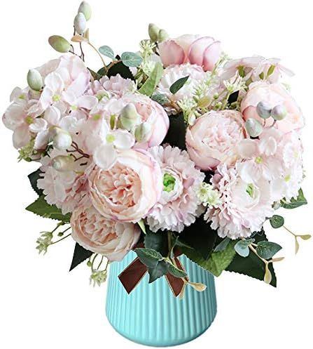 Peonies Artificial Flowers Bouquet Silk Peony Hydrangea Flower Arrangement for Wedding Centerpiec... | Amazon (US)