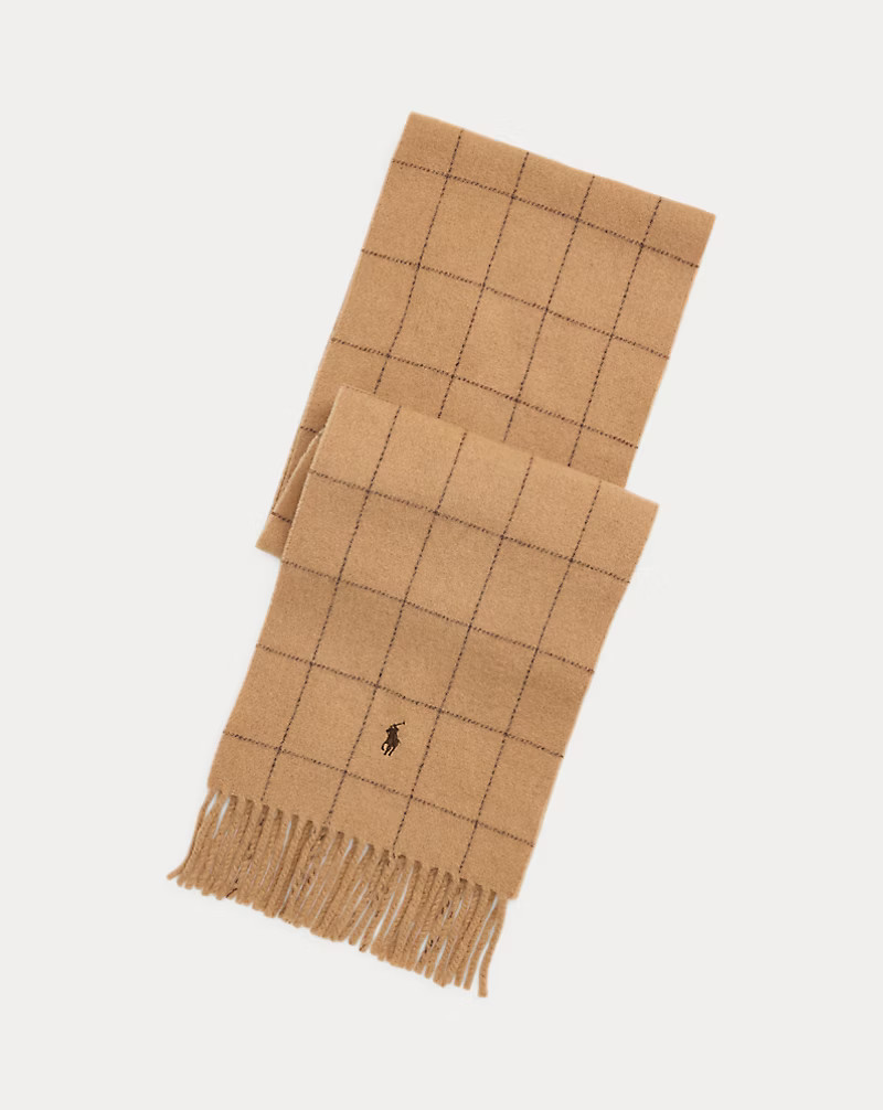 Windowpane Plaid Wool-Blend Scarf | Ralph Lauren (UK)