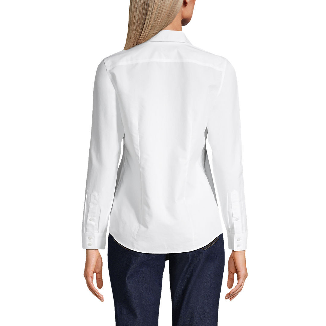 Women's Wrinkle Free No Iron Button Front Shirt | Lands' End (US)