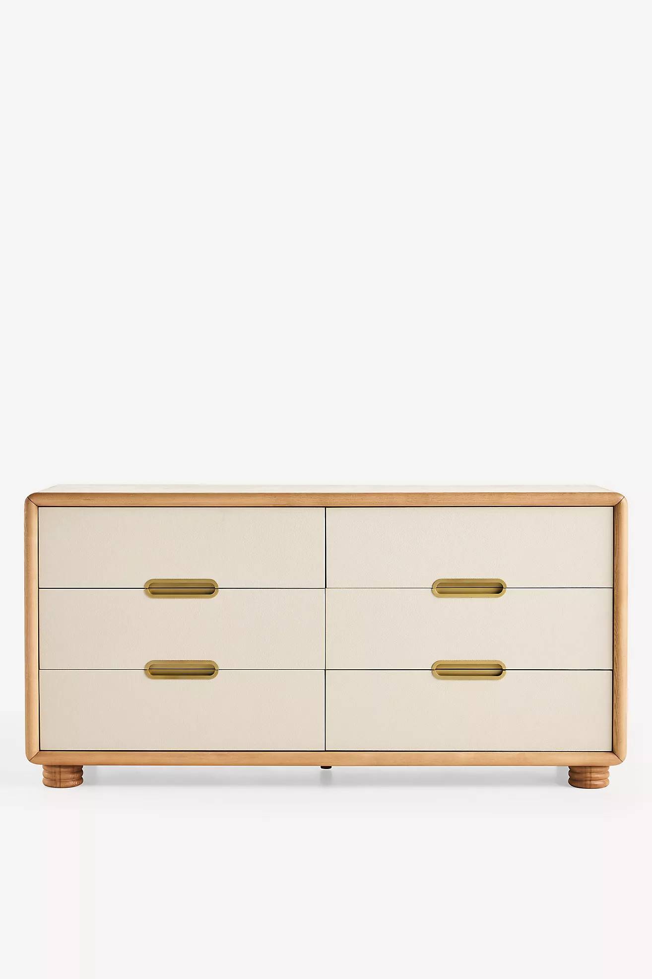 Monza Faux-Leather Six-Drawer Dresser | Anthropologie (US)