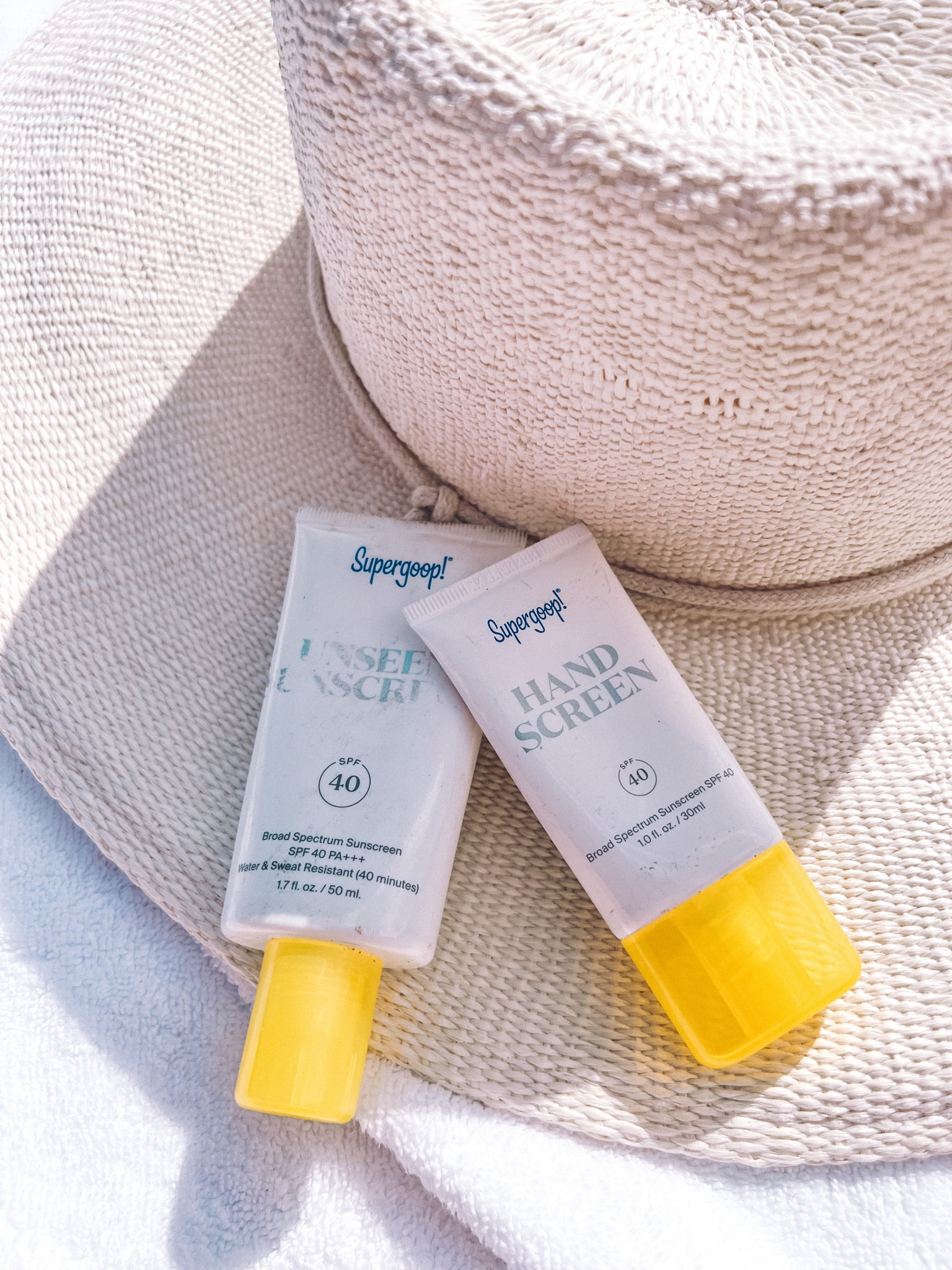 Favorite #sunscreen from #supergoop! 
.
.
.
.
#handscreen #sunsafe #vacationessentials #travel #travelessentials #beachbag #strawhat #beachhat #poolside #vacationinspo #panamahat #sephora #target #targetbeauty #sephorabeauty #ltkbeauty 

#LTKswim #LTKtravel #LTKunder50
