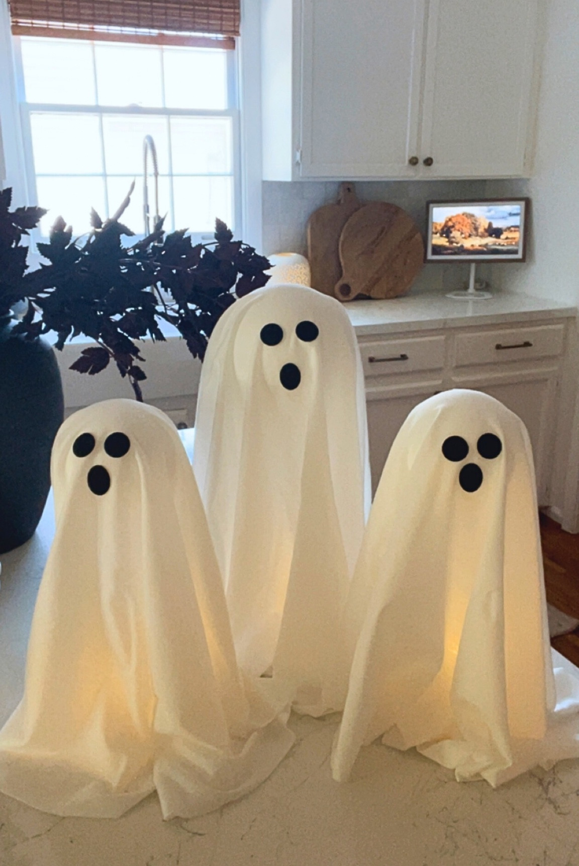 DIY Mini ghosts kit
The kit comes with everything you need to create this set of 3 mini ghosts.

I added battery candles/twinkle lights to mine (I’ll link those also). 

#LTKFindsUnder50 #LTKSeasonal #LTKHome