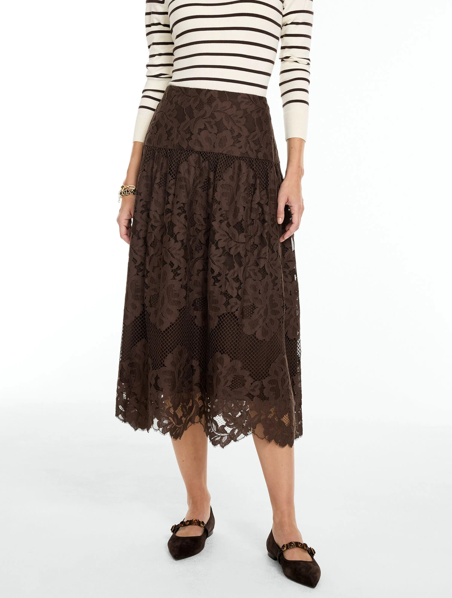 Alais Lace Midi Skirt | Talbots