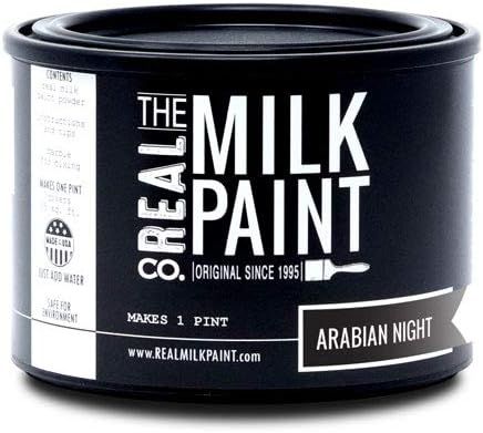 Real Milk Paint (Pint (16 oz), Black) Wood Paint for Furniture, Matte Paint for Cabinets, Walls, ... | Amazon (US)