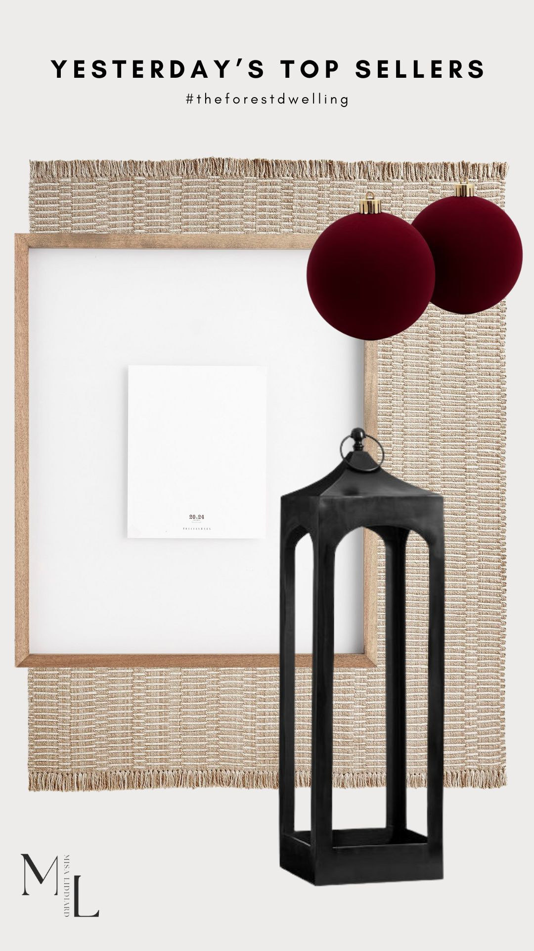 Sharing yesterday's top sellers! The floating wood frames are a timeless favorite. A constant top seller. I added the Caleb Lanterns to my collection this year and the quality is amazing. I love that you can use them year-round. This is the Monterey outdoor rug that I've had for years. Looks so good with any decor! 

 #LTKSeasonal #LTKHome