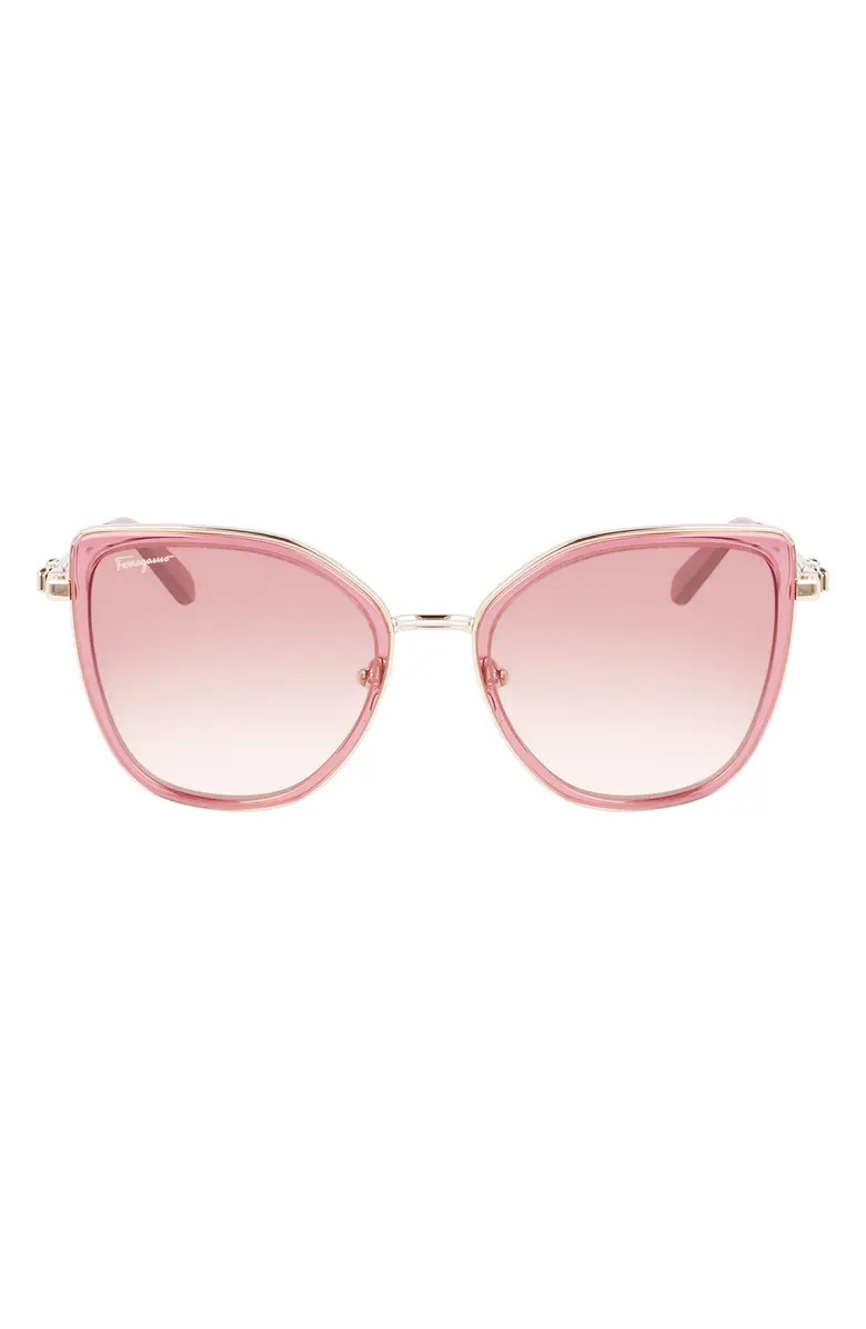 FERRAGAMO 54mm Gradient Cat Eye Sunglasses | Nordstrom | Nordstrom