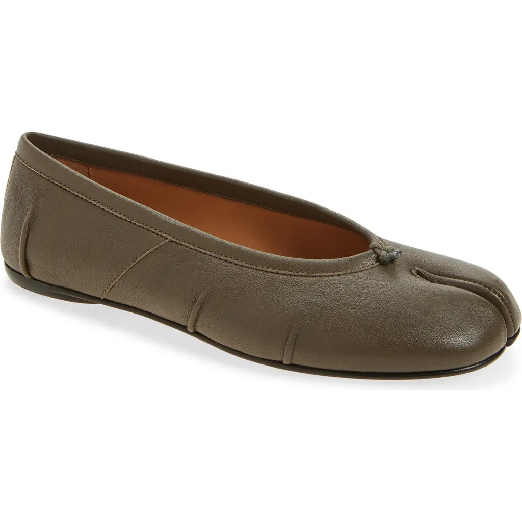 Maison Margiela Tabi Ballet Flat in Brown at Nordstrom, Size 10.5Us | Nordstrom