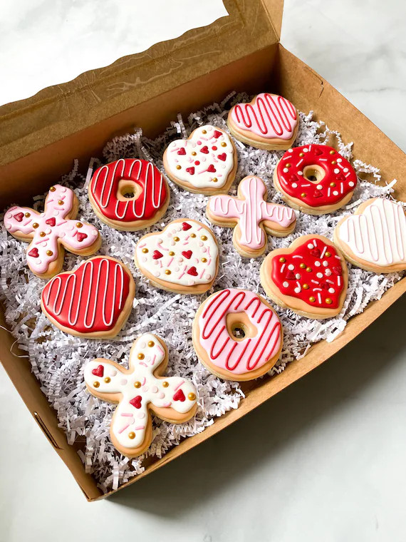 Valentine XO Heart Donut Set of 3 Cookie Cutters | Etsy | Etsy (US)