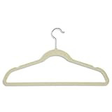 Honey-Can-Do Ultra Thin Non-Slip Velvet Hangers, 50-Pack, Ivory | Amazon (US)