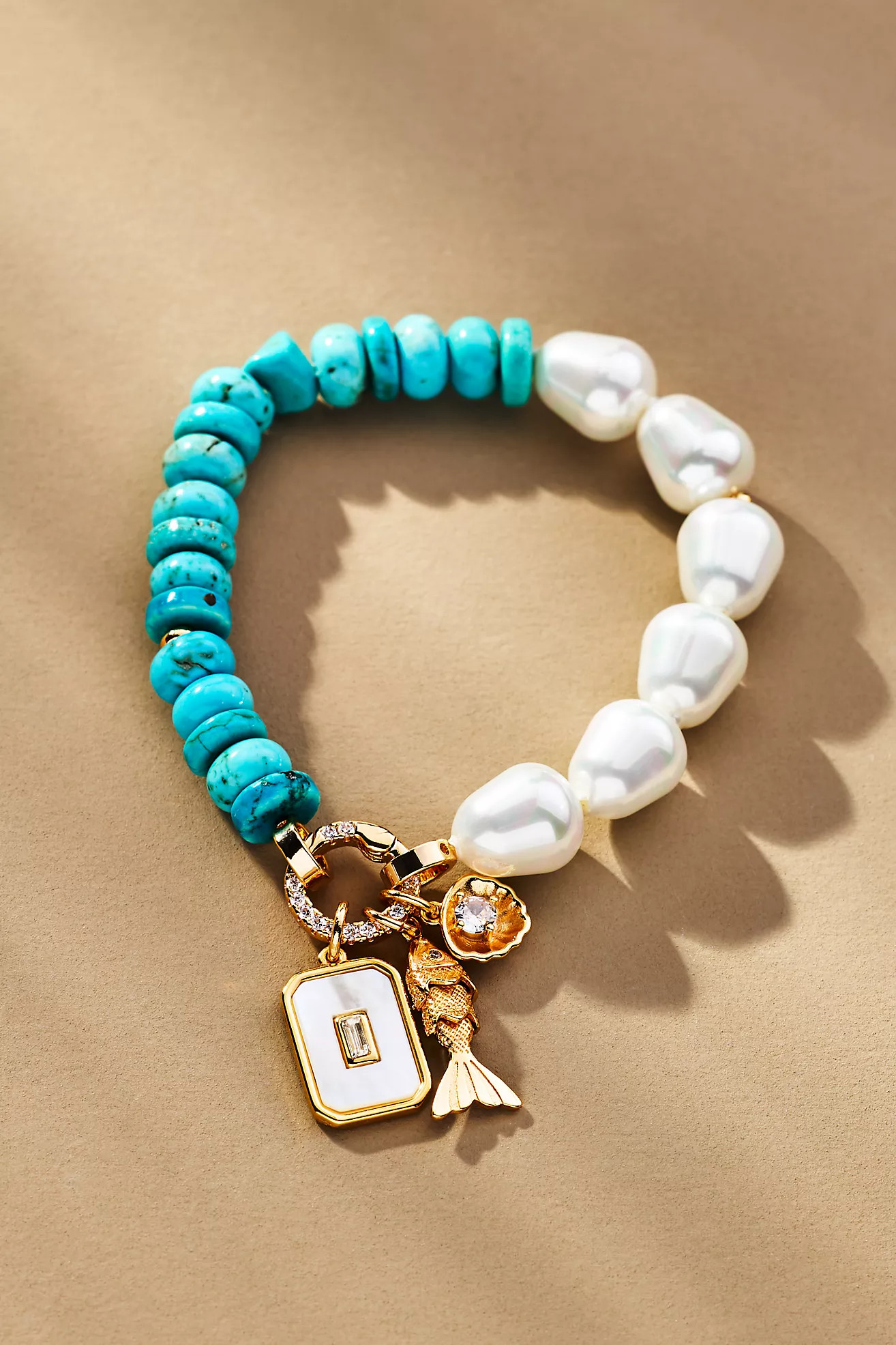 Beaded Charm Stretch Bracelet | Anthropologie (US)