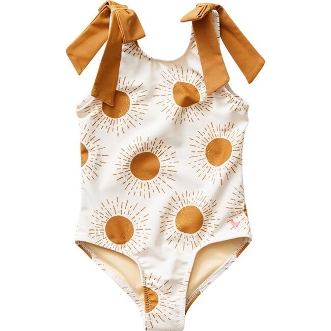 Shelly Swimsuit, Gold Suns | Maisonette