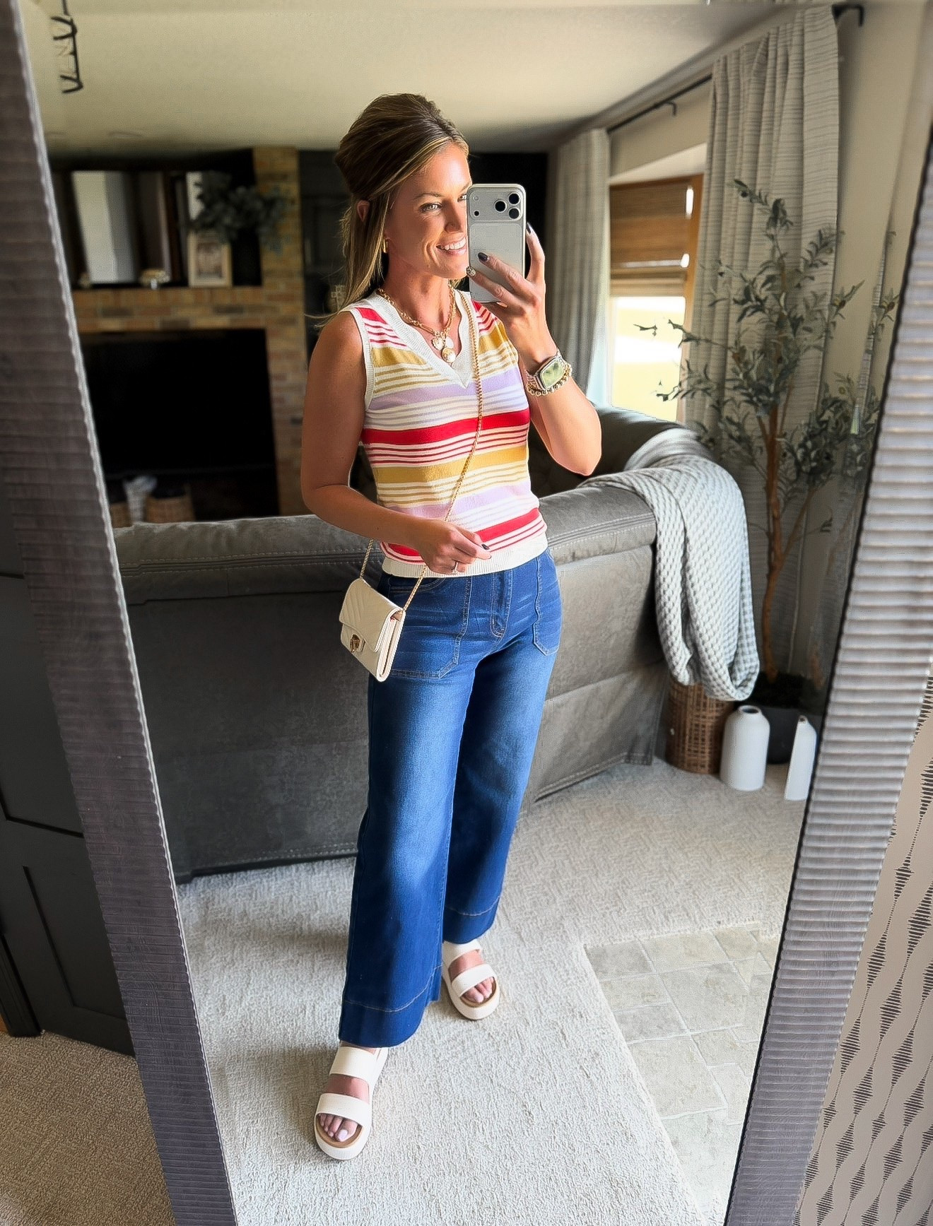 Waiting for warm weather so I can wear this cute sleeveless sweater 
Top/small
Jeans/6

#LTKootd #LTKmomlife