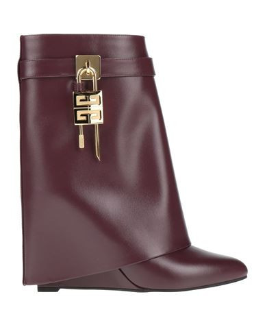 Givenchy Woman Ankle boots Burgundy Size 11 Calfskin | YOOX (US)