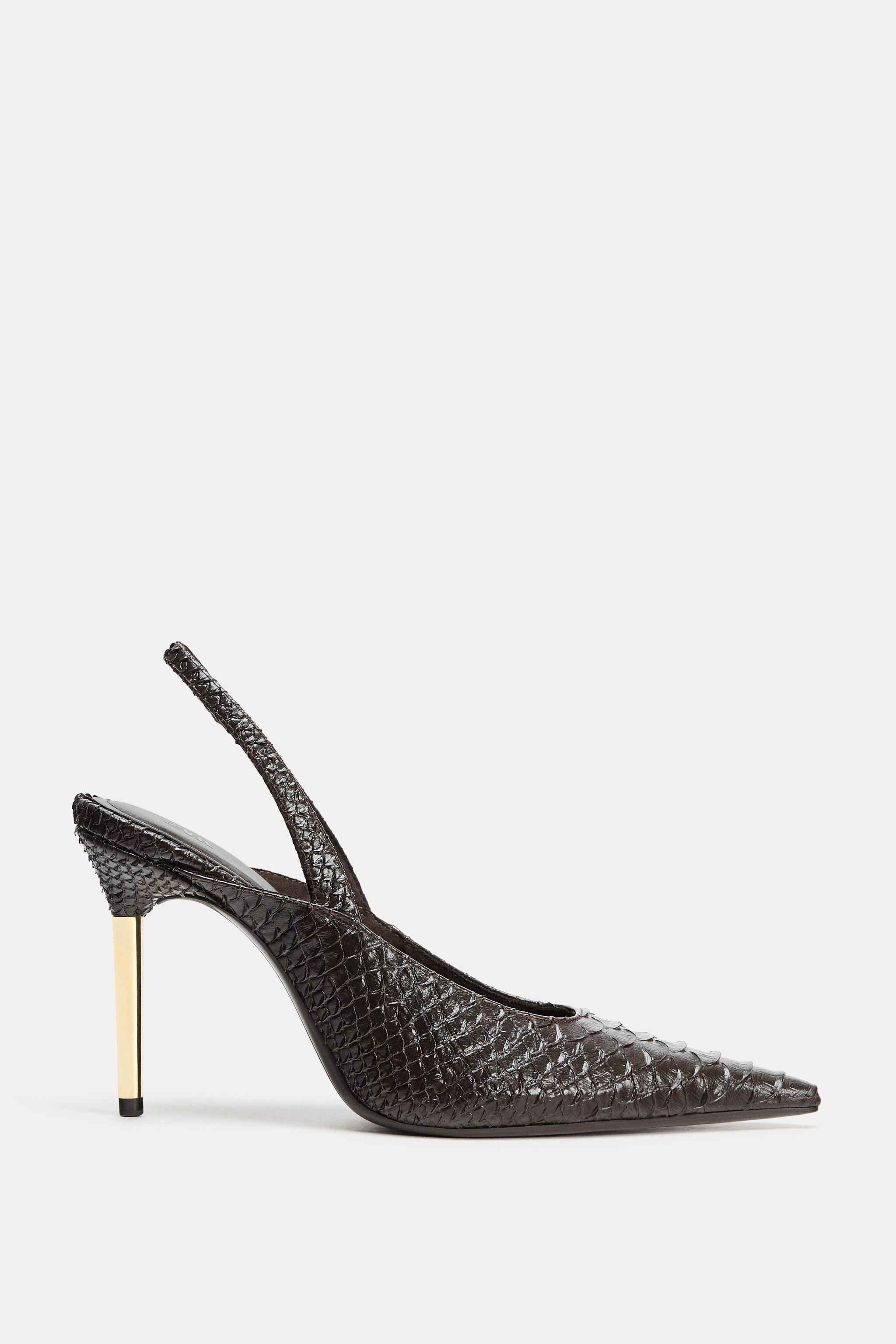 EMBOSSED SLINGBACK SHOES | Zara Canada