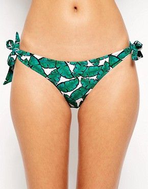 ASOS Banana Leaf Print Bunny Tie Side Bikini Pant - bananaleafprint | Asos AU
