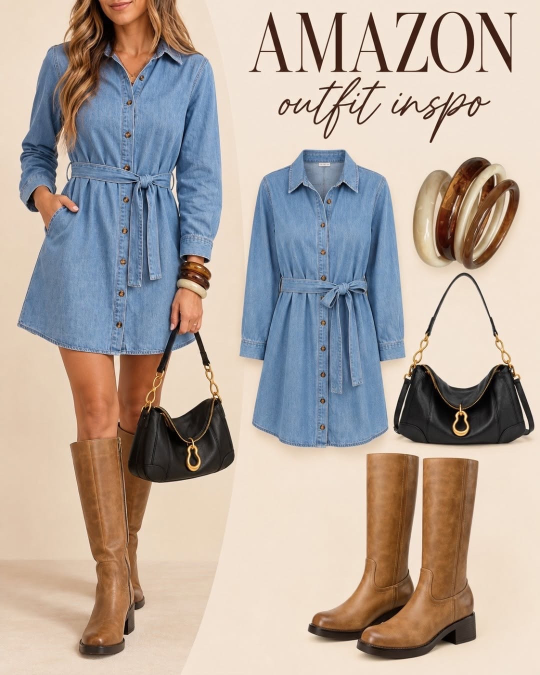 More fabulous Amazon fashion finds!!🙌 This denim dress is a great basic and can be paired with all your favorite accessories.✨