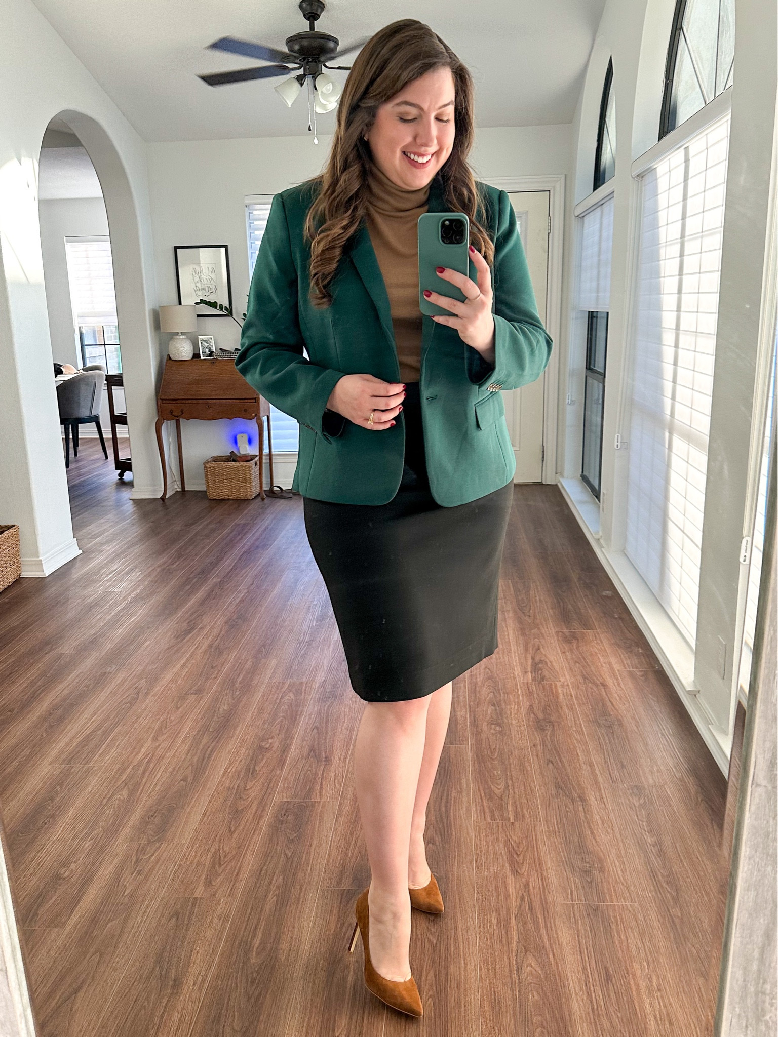 Workwear #ootd 10/9/23 

Love this green blazer 🙌🏻 it’s part of a full suit! 

Womens business professional workwear and business casual workwear and office outfits midsize outfit midsize style 

#LTKmidsize #LTKstyletip #LTKworkwear