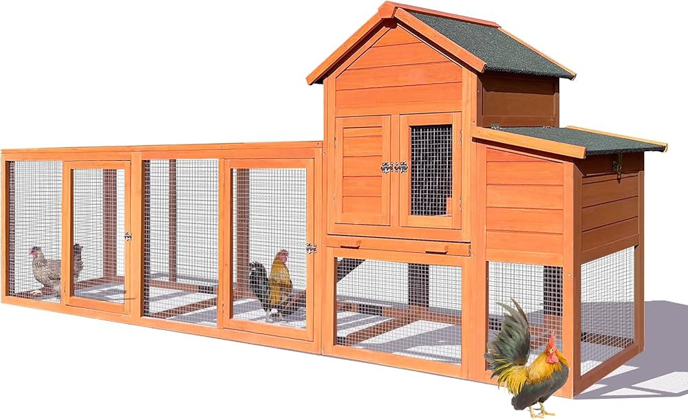 122" Large Chicken Coop with Nest Box and Removable Tray, Hen House for 2-6 Chickens, Outdoor Wea... | Amazon (US)