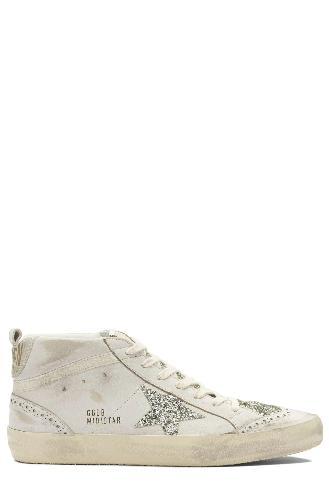Golden Goose Deluxe Brand Mid Star Glittered Sneakers | Cettire Global