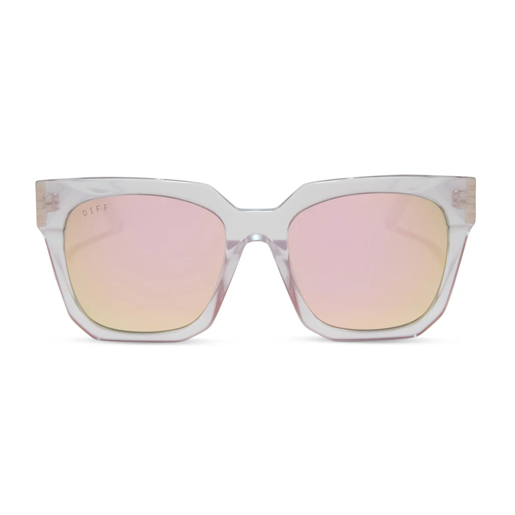 ARIANA II - OPALESCENT PINK + CHERRY BLOSSOM MIRROR SUNGLASSES | DIFF Eyewear