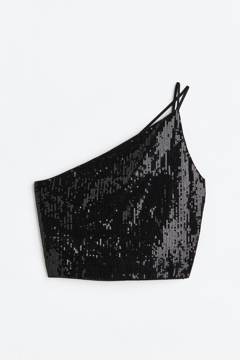 Sequined One-shoulder Top | H&M (US)