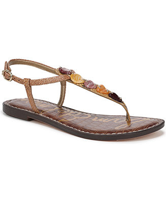 Women's Gigi Stone T-Strap Flat Sandals | Macy's