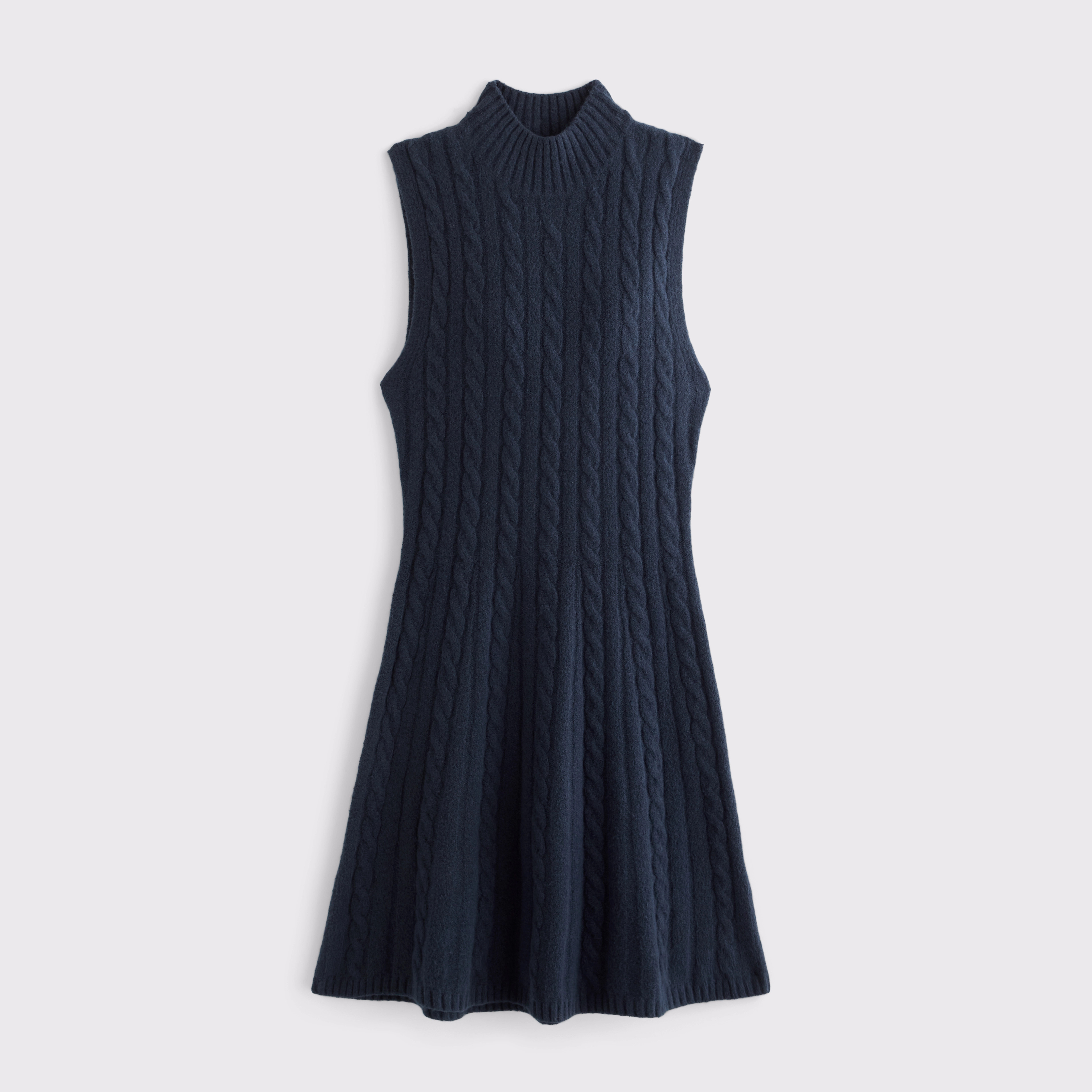 Cable Mock Neck Mini Sweater Dress | Abercrombie & Fitch (US)