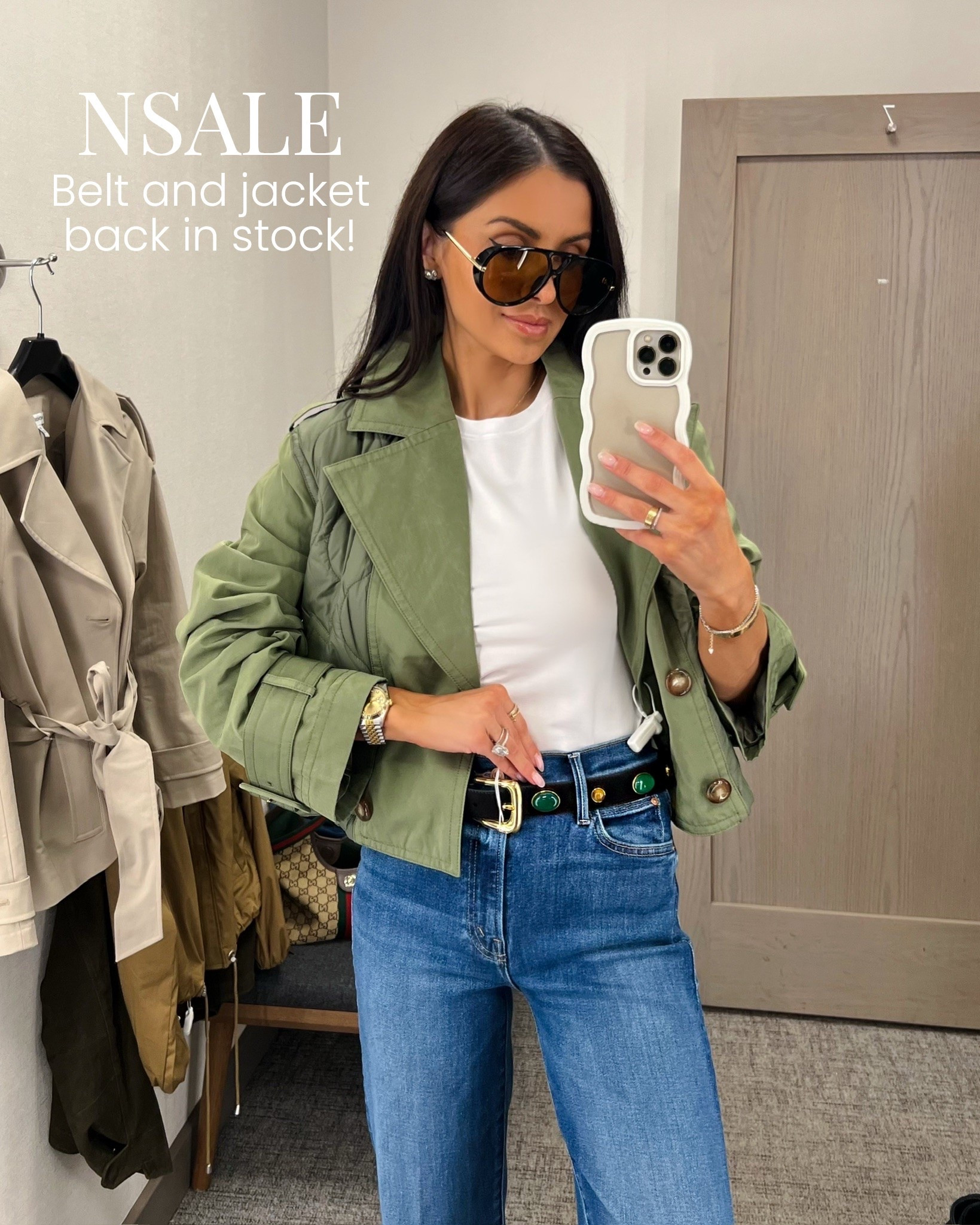 My favorite jacket from the Nsale was just restocked in all sizes! Wearing an XS
Run before they sell out!
The belt is also back in limited quantities 
@nordstrom #nsale #nordstromas

#LTKSaleAlert #LTKOver40 #LTKootd