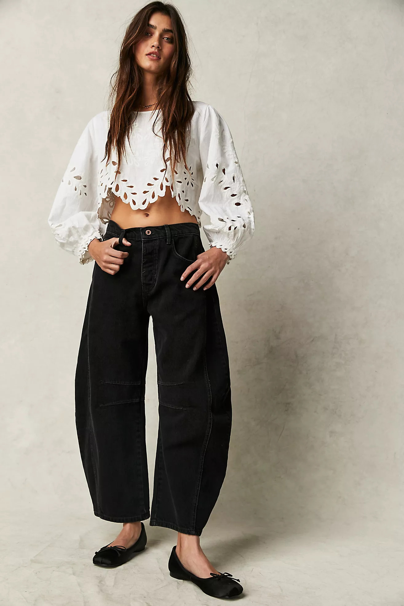 We The Free Good Luck Mid-Rise Barrel Jeans | Free People (Global - UK&FR Excluded)