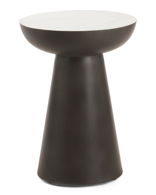20in Marble Top And Iron Side Table | TJ Maxx