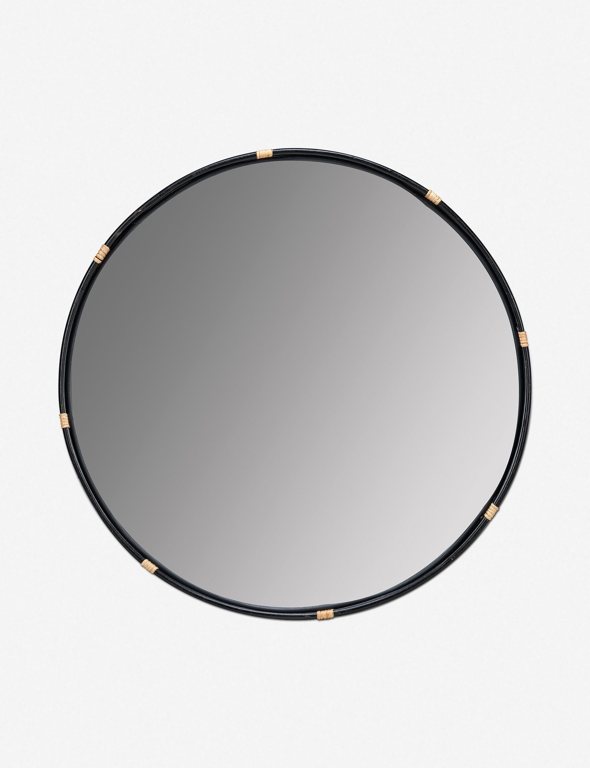 Adaline Round Mirror, Black | Lulu and Georgia 