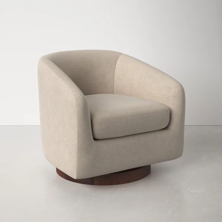 Bennett Upholstered Swivel Barrel Chair | Wayfair North America