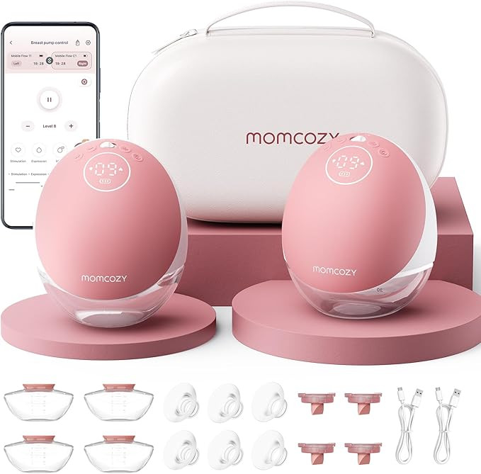 Momcozy Wearable Breast Pump, Hands Free Upgraded Mobile Flow | M9, App Discreet Control with Per... | Amazon (US)