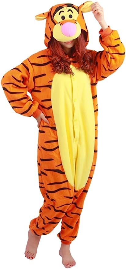 Unisex Adult Onesie Pajamas for Women and Men-Plush One Piece Halloween Cosplay Costume | Amazon (US)