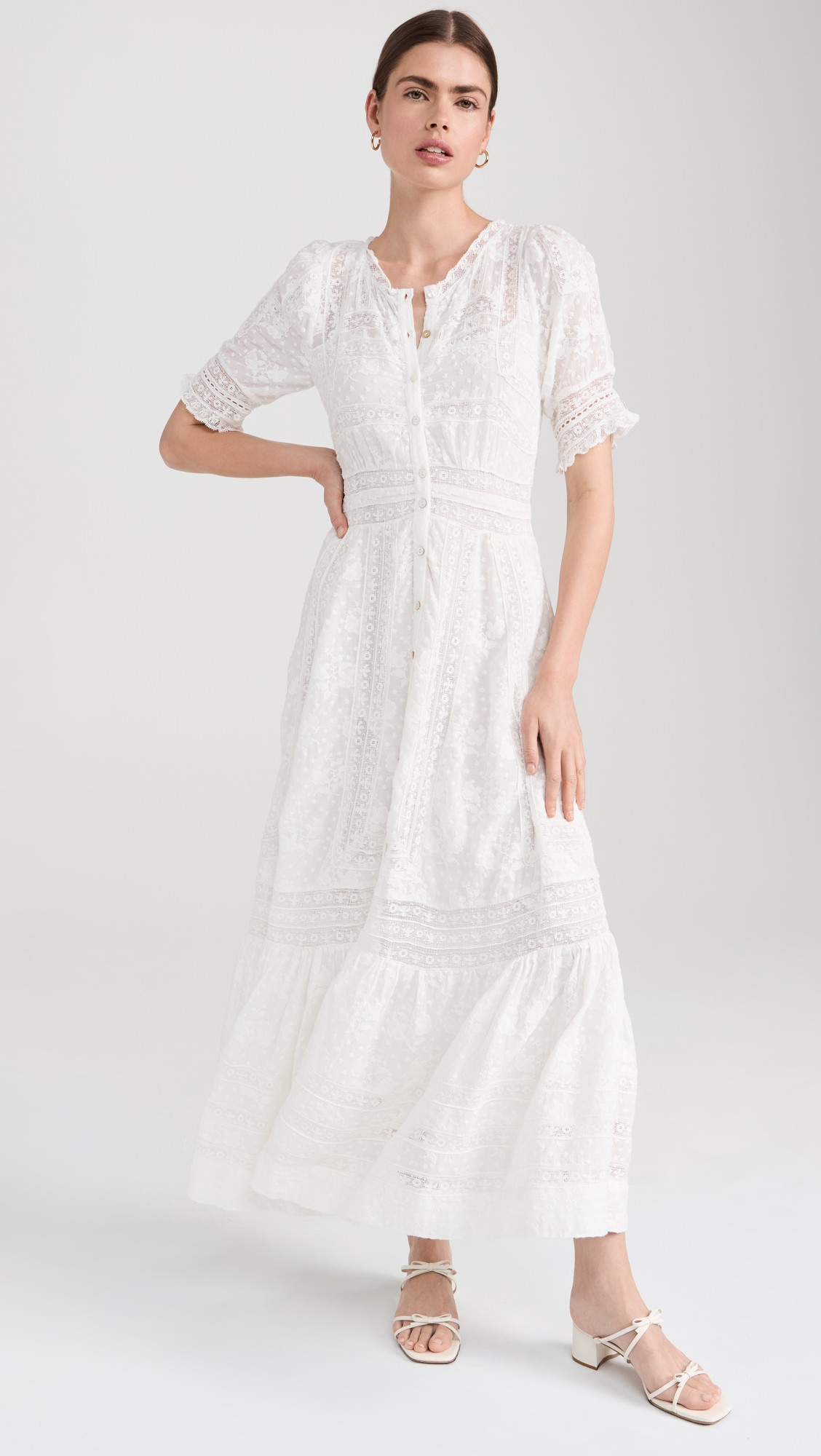 LoveShackFancy Minka Dress True White 00 | Shopbop