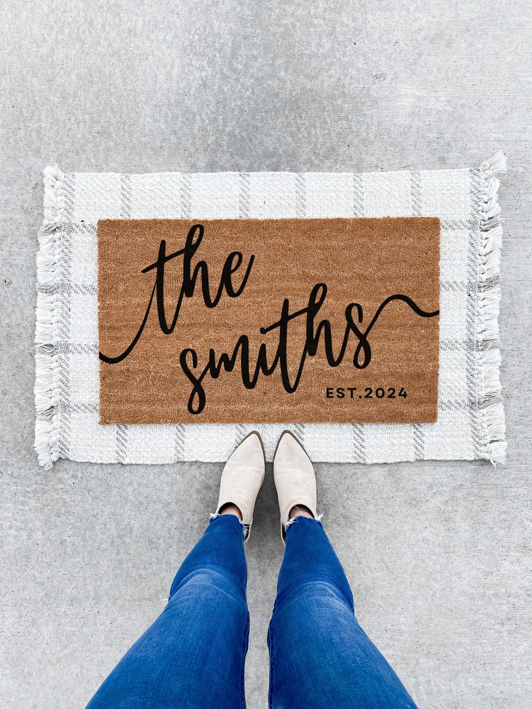 Wedding Gift for Couples, Custom Welcome Door Mat With Family Name, Housewarming Gift Home Decor,... | Etsy (US)