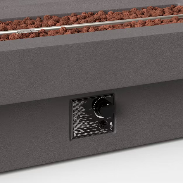 56" Rectangle Pipestone Outdoor LP Fire Pit - Project 62™ | Target