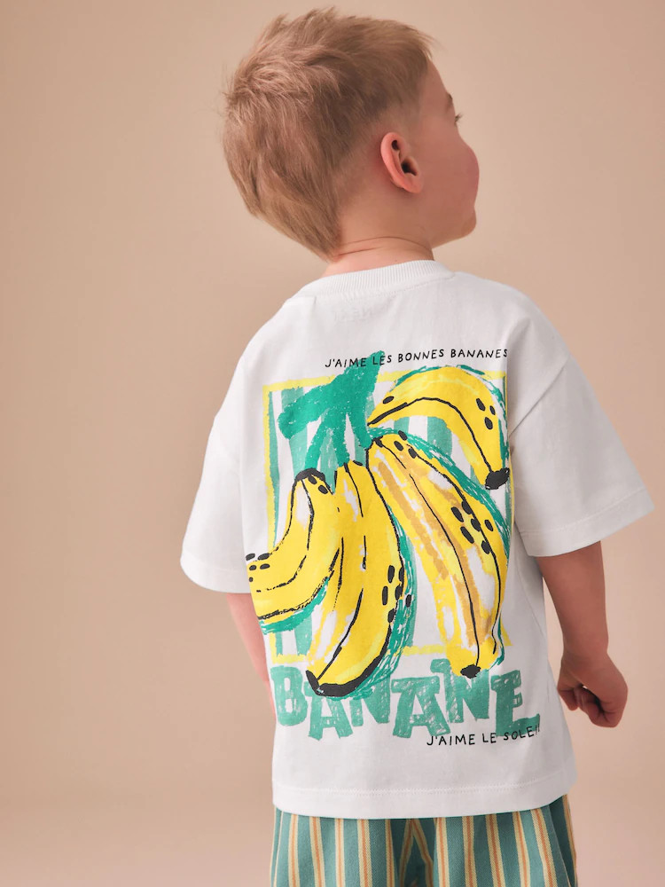 White Bananas Short Sleeve Back Print T-Shirt (3mths-7yrs) | Next US