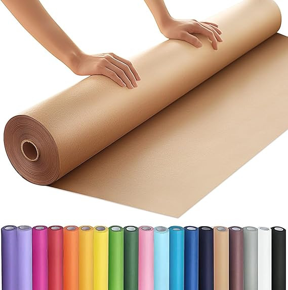 PerkHomy 36" x 2,400" (200') Brown Kraft Paper Roll for Craft Bulletin Board Paper Kids Art Table... | Amazon (US)