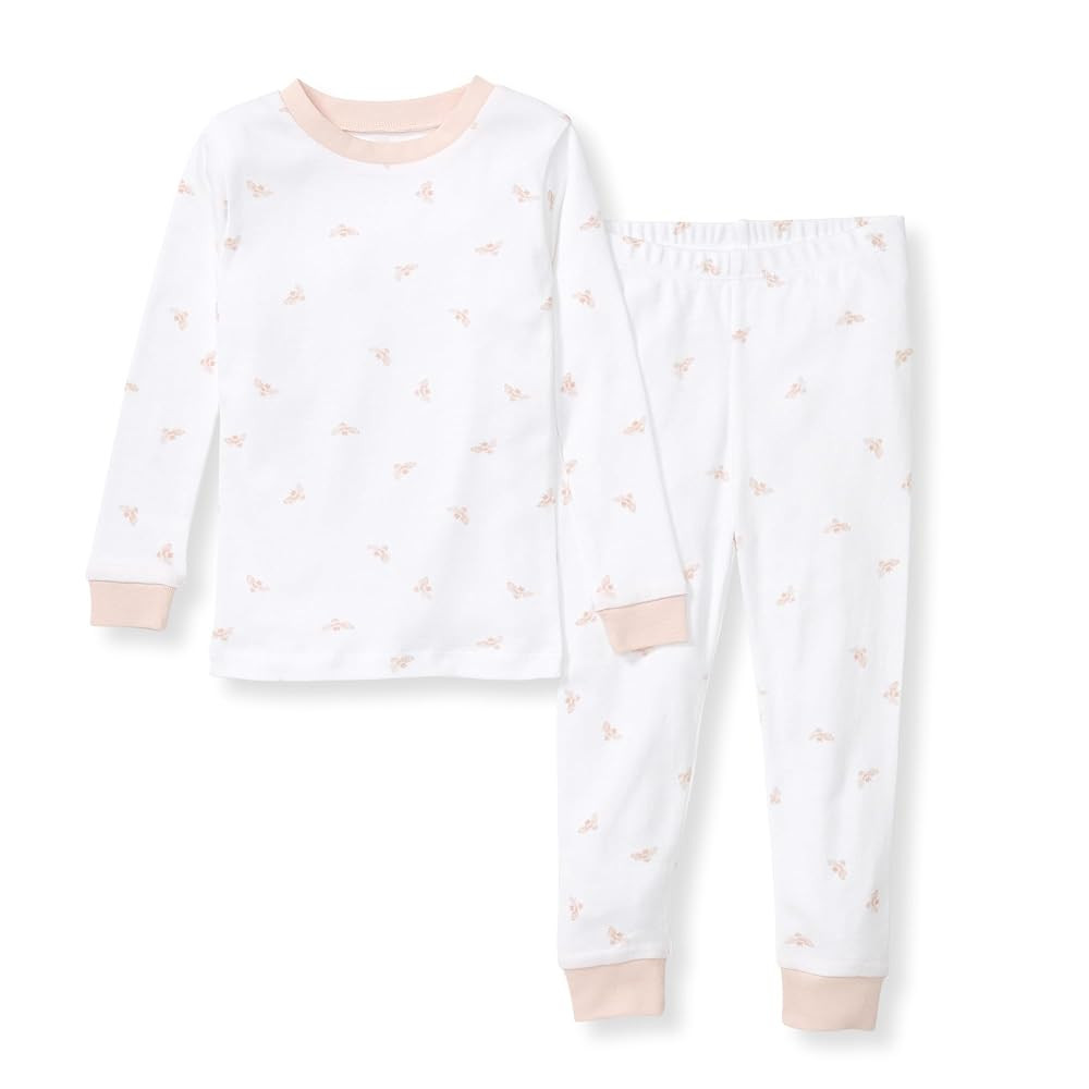 Burt's Bees Baby Girls' 2-Piece Long Sleeve Tee and Pants Organic Cotton Pajama Set | Amazon (US)