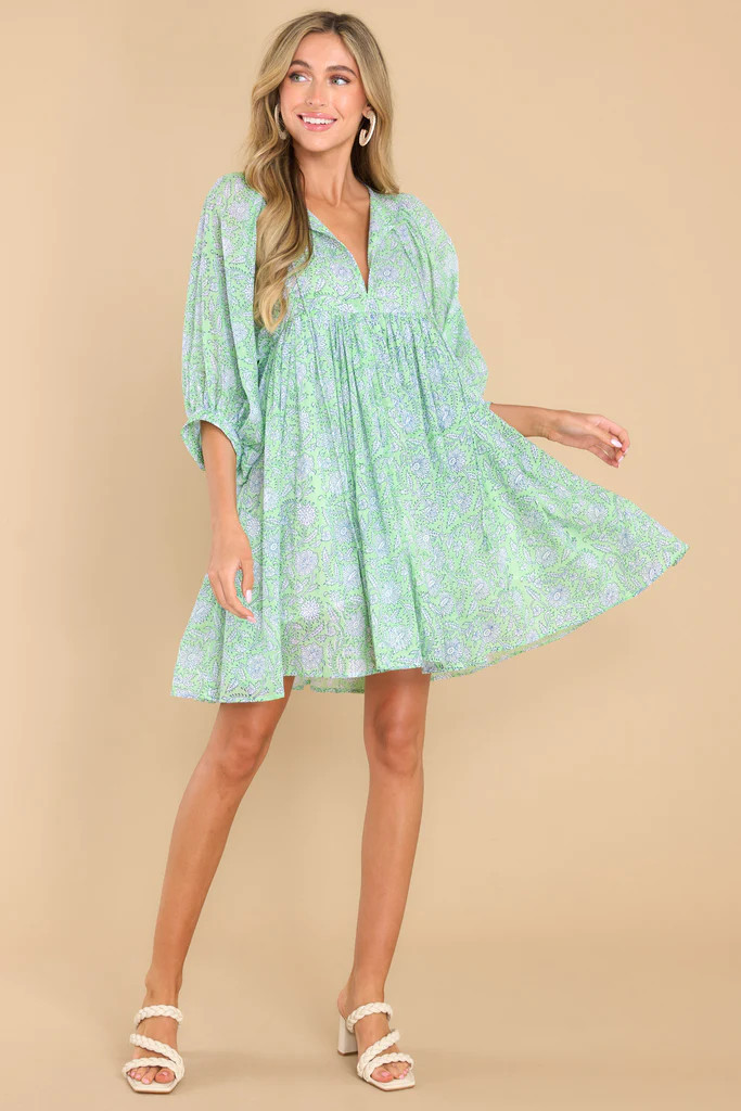 Clover Moonlight Jade Mini Dress | Red Dress 