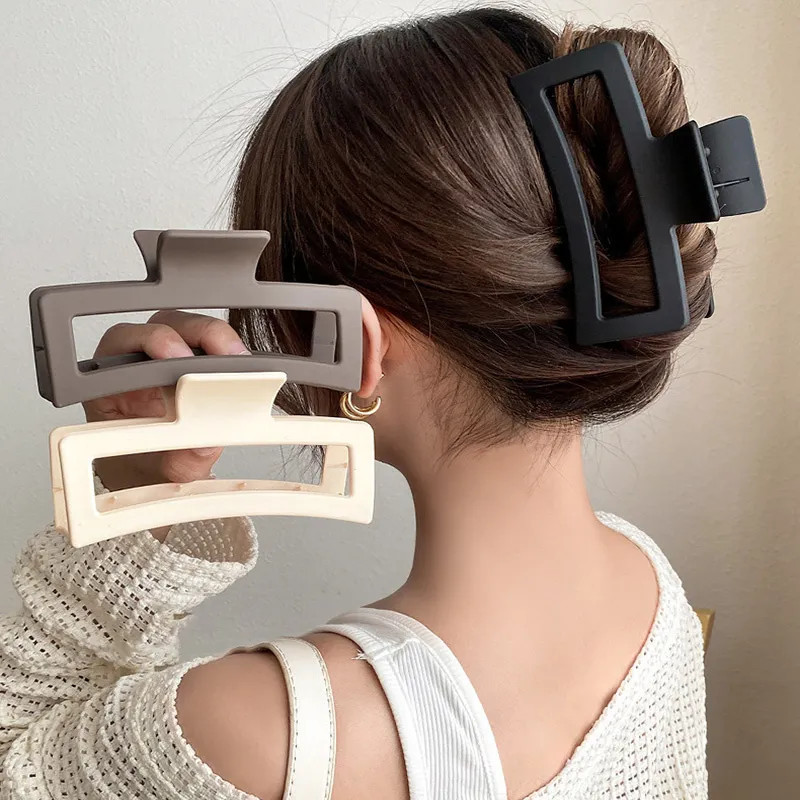 3pcs Strong Hold Hair Claw Clip For Thick Hair Non Slip Matte Square Jaw Clip For Easy Hair Styli... | Temu Affiliate Program