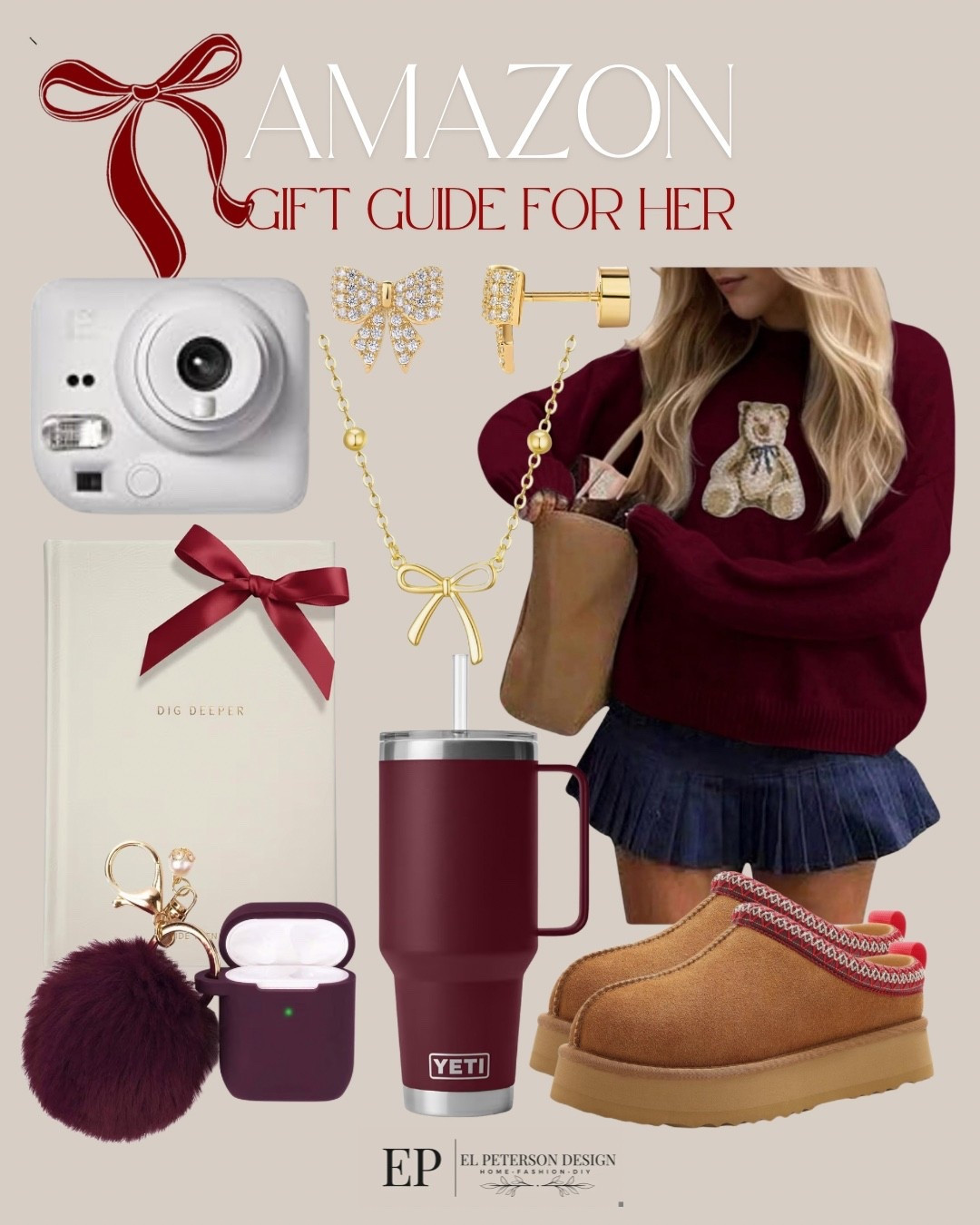 Amazon 
Gift guide for her
Camera
Journal
Earbud case
Sweater
Slippers
Yeti cup
Earrings
Necklace 

#LTKFindsUnder50 #LTKFindsUnder100 #LTKGiftGuide