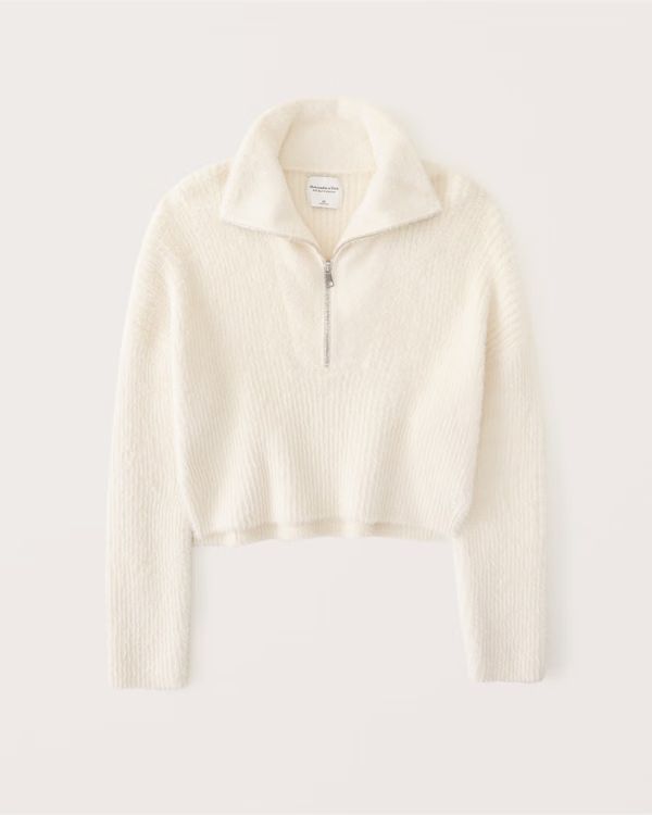Women's Eyelash Half-Zip Sweater | Women's Up To 50% Off Select Styles | Abercrombie.com | Abercrombie & Fitch (US)
