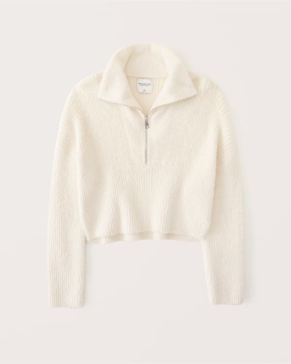 Eyelash Half-Zip Sweater | Abercrombie & Fitch (US)