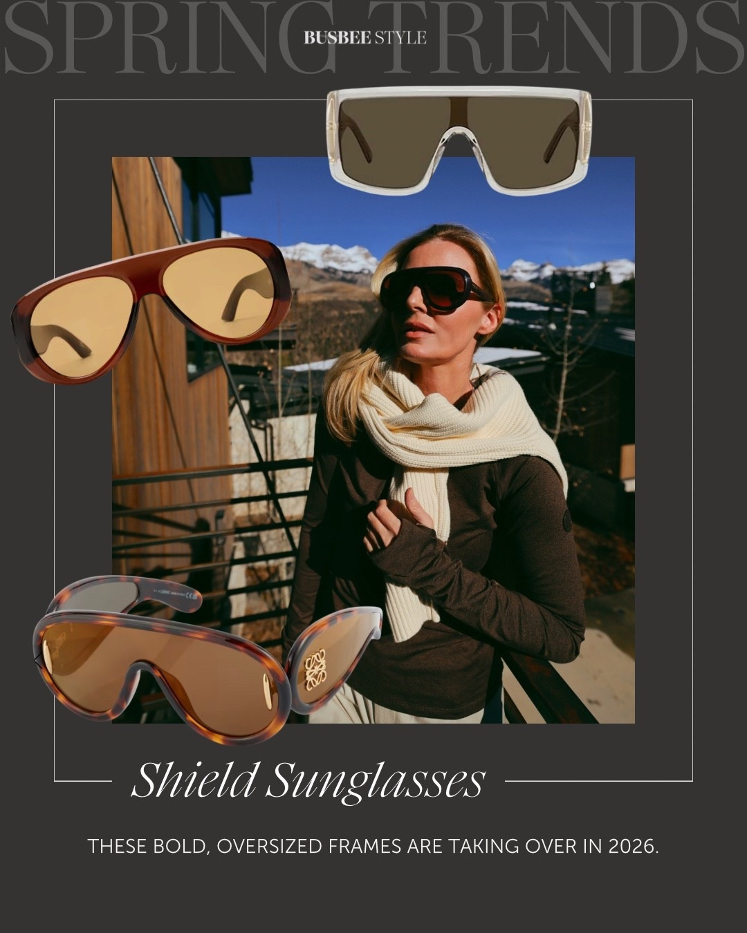 Trending: Oversized Shield Sunglasses 