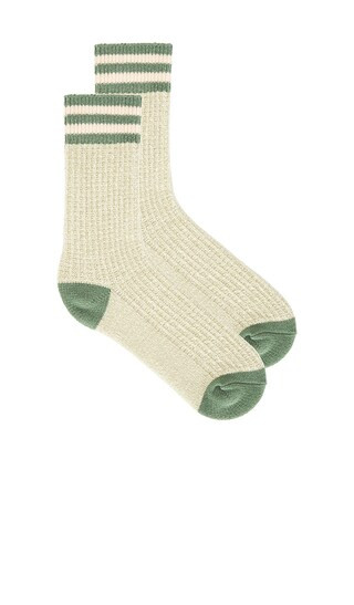 Jackson Cozy Stripe Socks in Sage | Revolve Clothing (Global)